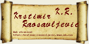 Krstimir Raosavljević vizit kartica
